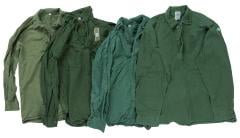 Swedish M59 Service Shirt, Green, Surplus. Color, condition, and details vary.
