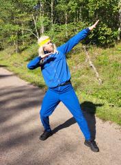 Swedish Track Suit Jacket, Blue, Surplus. Mitt namn är Bolt, Blixt Bolt.