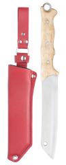 Terävä Skrama 240, 20th Anniversary Edition. The "Varusteleka red" sheath is included.