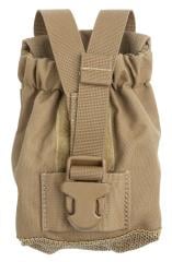 USMC FSBE Canteen Pouch, Coyote Brown, Surplus. The pouch can also be used with the lid secured inside the pouch.