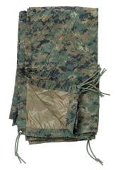 USMC Tarp, MARPAT/Coyote, Surplus. One side is in woodland MARPAT and the other coyote brown.