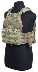 Velocity Systems Helium Whisper Micro Diddie Pouch . This lightweight and thin pouch requires just one PALS column to secure it to a platform. To deploy the bag, simply yank the webbing pull tab.