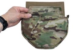 Velocity Systems Lower Abdomen Pouch, MultiCam. Built in sleeve for a soft armor insert.