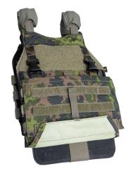Velocity Systems SCARAB LT Plate Carrier. Armor plate adjustment strap visible.
