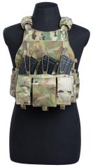 Velocity Systems Triple AK47 GP SwiftClip Placard, MultiCam. Each pouch has an djustable shock cord retainer with a webbing pull tab