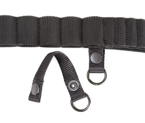 Savotta Rekyyli cartridge belt. Comes with two steel hanging loops, one of which can be removed and relocated freely.