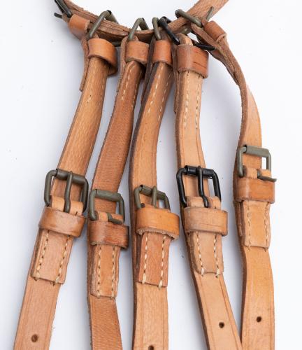 Czech general purpose strap, brown, leather, surplus. ... available with two buckles as well.