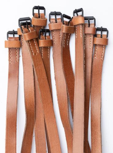 Czech general purpose strap, brown, leather, surplus. Available with one buckle...
