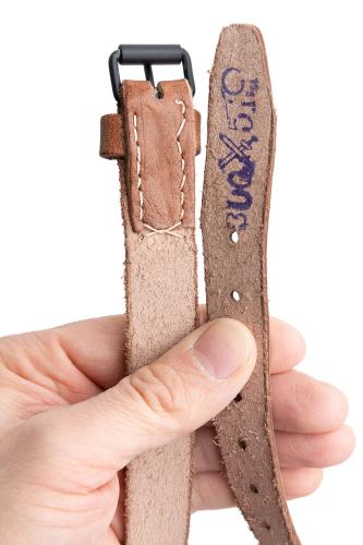 Czech general purpose strap, brown, leather, surplus.