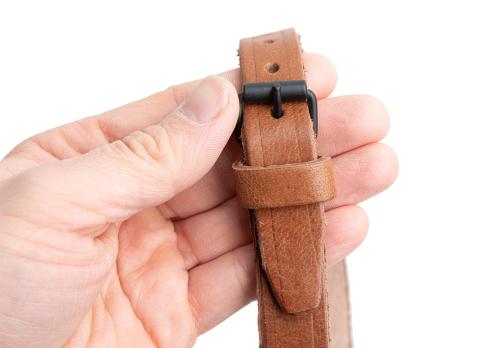 Czech general purpose strap, brown, leather, surplus.