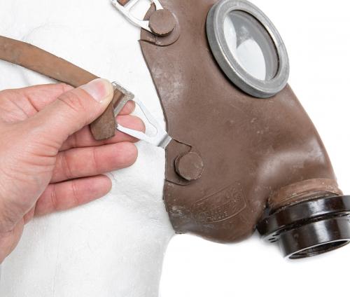 Belgian L.702 Gas Mask with Carrying Canister, Surplus.