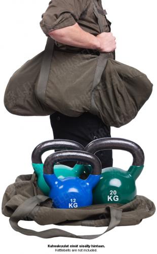 JNA duffel bag, olive drab, surplus.