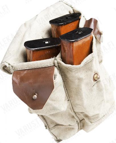Soviet AKM magazine pouch, tan, surplus. Magazines not included.