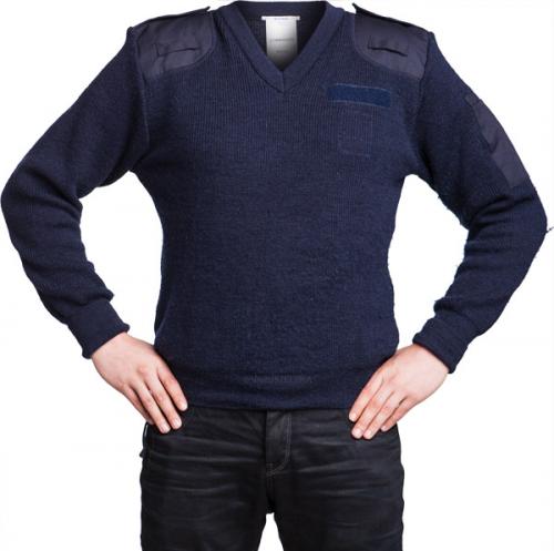 British V-neck Jersey, Men's, Blue, Surplus British V-neck Jersey, Men's, Blue, Surplus
