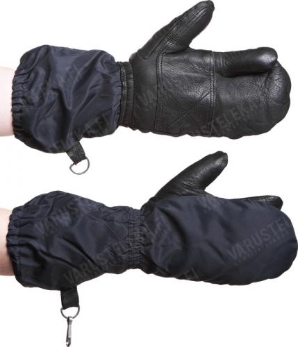 Swiss mittens with trigger finger, black, surplus Swiss mittens with trigger finger, black, surplus