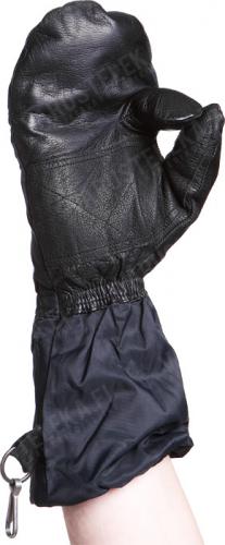 Swiss mittens with trigger finger, black, surplus.