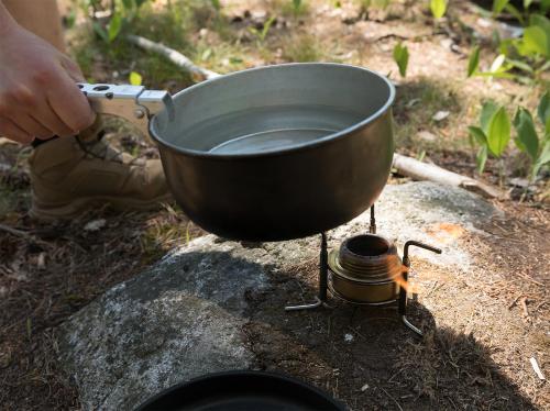 Mil-Tec Alcohol Camping Stove, Brass.