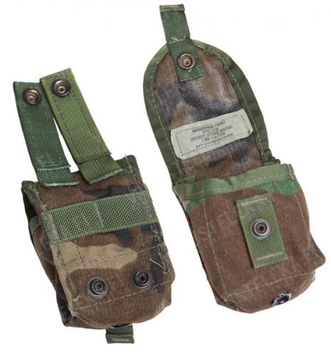 US MOLLE II Hand Grenade Pouch, Woodland, Surplus.