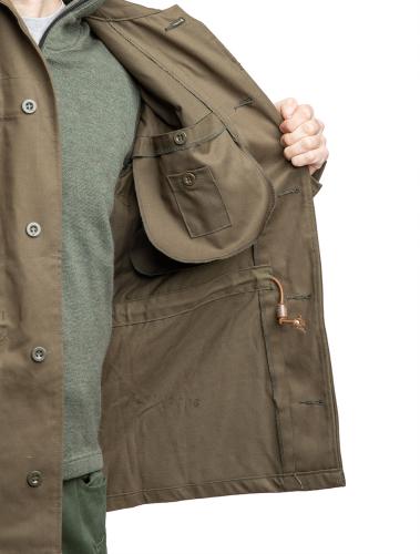 Czech M85 Field Jacket, Olive, Surplus. A big inner pocket. The little pocket fits a field dressing or a lighter. The choice is yours.