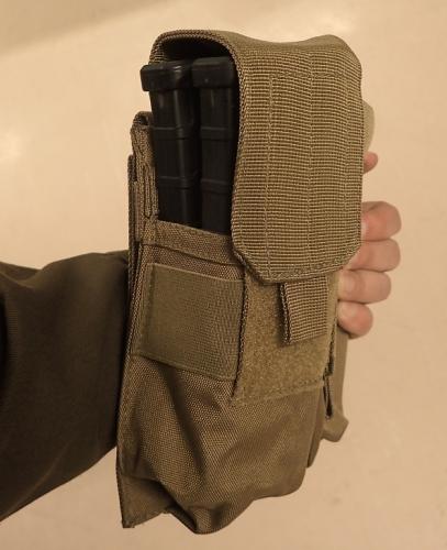 Mil-Tec Modular System magazine pouch, M4/M16, double. Just big enough for most fatter plastic magazines too.