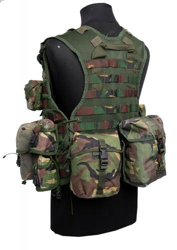 Dutch MOLLE pouch, grenade, surplus. An example of the pouch attached to a vest.
