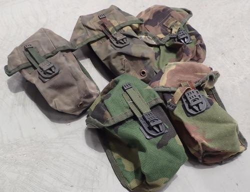 Dutch MOLLE Magazine Pouch, DPM / Woodland, Surplus. The condition and camouflage schemes vary.