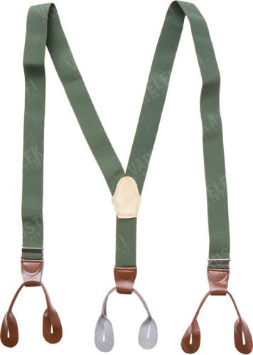 Czechoslovakian trouser braces, green, surplus Czechoslovakian trouser braces, green, surplus
