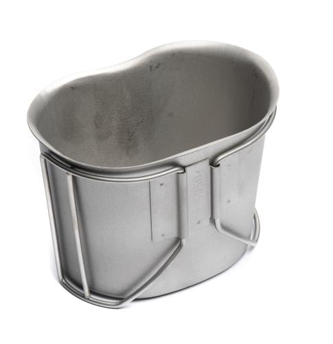 Stainless Steel BUTTERFLY CANTEEN CUP and OPEN BOTTOM MRE STOVE STAND NEW 