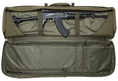 Mil-Tec gun carry bag, big. The content of the main compartment is secure and won't escape through the zipper.