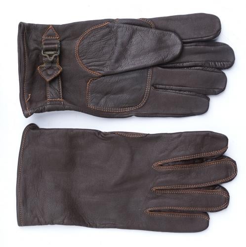 Swedish Leather Gloves, Brown, Surplus.