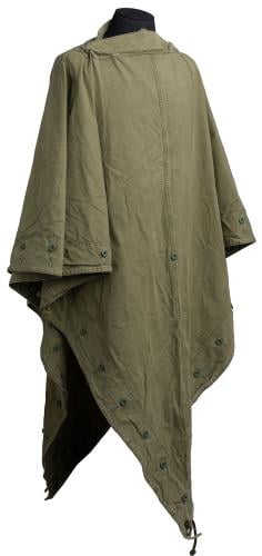 Norwegian Rhombus Shelter Quarter, Olive Drab, Surplus. Serves as a poncho.