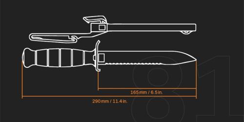 Glock FM 81 Survival Knife with Saw. 