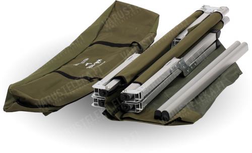 Mil-Tec Field cot, aluminium frame, 192 x 66 x 43 cm, olive drab.