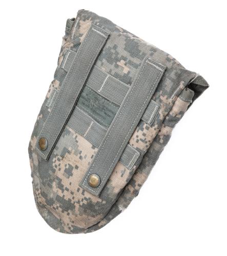 US MOLLE II E-Tool Carrier, Surplus. PALS straps in the back.