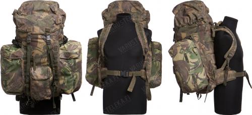 British PLCE rucksack, DPM, surplus, with frame.
