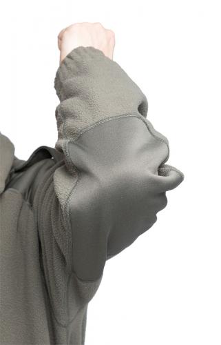 French Fleece Jacket, Green, Surplus. Reinforced elbows for compatibility in commando use.