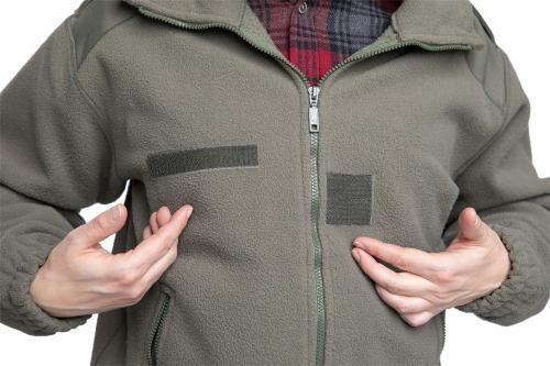 French Fleece Jacket, Green, Surplus. You can also slap on insignia on your breasts!