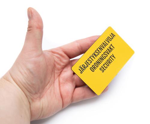 Security personnel tag.