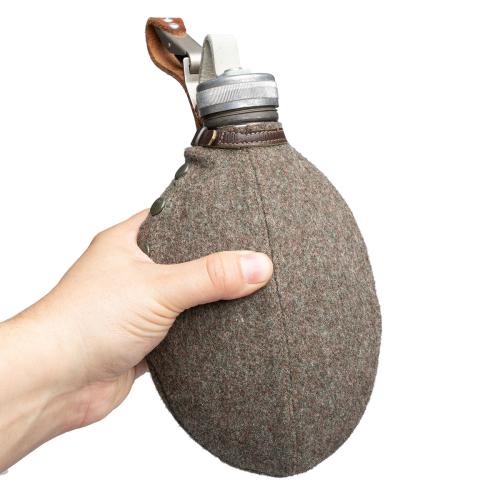 Swedish Canteen, Aluminum with Woolen Cover, Surplus.
