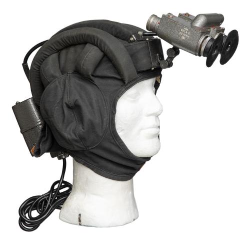 Polish PNW 57 Tank Helmet with Night-Vision Goggles, Surplus.