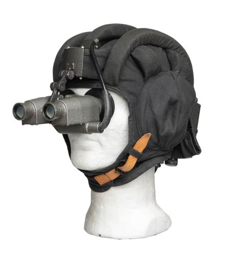 Polish PNW 57 Tank Helmet with Night-Vision Goggles, Surplus.