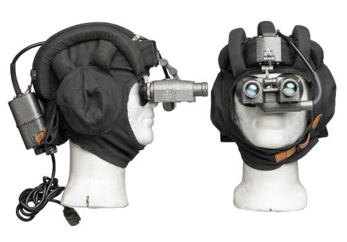 Polish PNW 57 Tank Helmet with Night-Vision Goggles, Surplus.