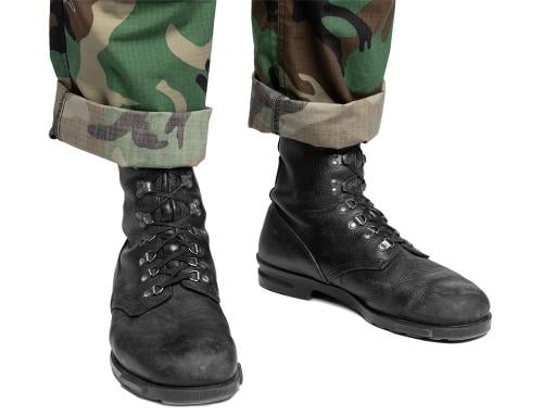 Norwegian M77 Combat Boots. Used M77 boots look like this.