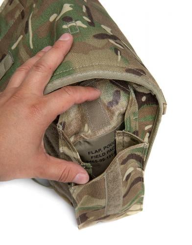 British Osprey Gas Mask Pouch / Field Pack, MTP, Surplus. Both sides feature a detachable pouch.