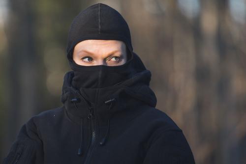 Särmä Balaclava, 1-hole, merino wool, black.