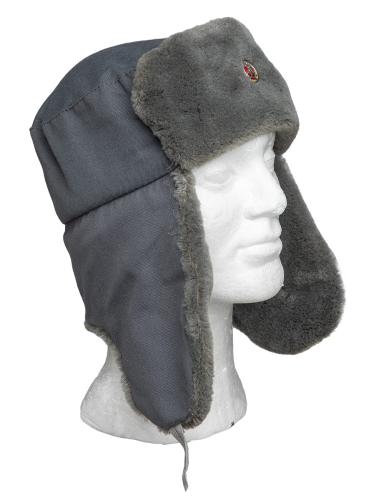 NVA Fur Hat, Gray, Surplus.