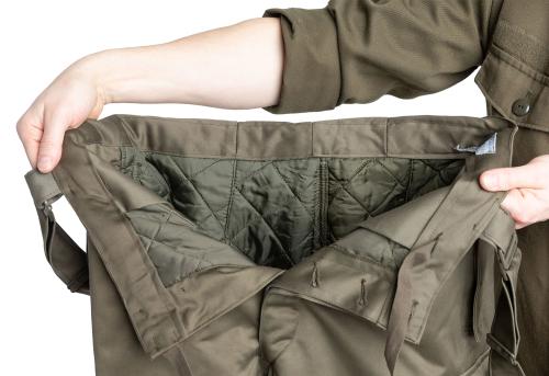 Austrian winter trousers, olive drab, surplus.