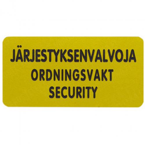 Security personnel tag Security personnel tag