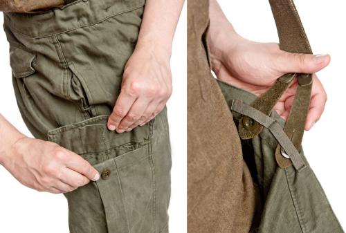 Belgian M64 combat trousers, surplus.