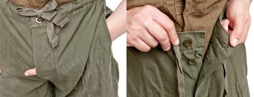 Belgian M64 combat trousers, surplus.